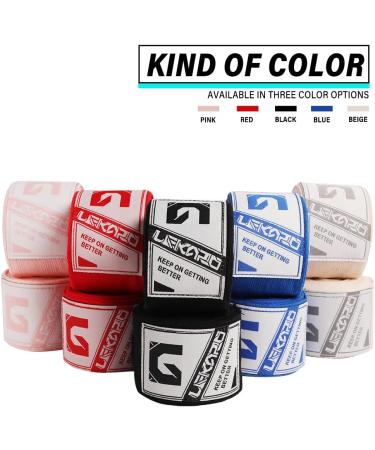 Lekro 160-Inch Pink Elastic Cotton Boxing Hand Wraps for Muay Thai MMA Training - Men & Women - Buy Online on SooperMarket.com