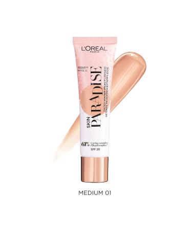 L'Or al Paris Tinted Day Cream - Light Coverage BB Cream Moisturizing Skin Paradise No. 01 Medium 30 ml - International Shipping Available - Buy Online on SooperMarket.com
