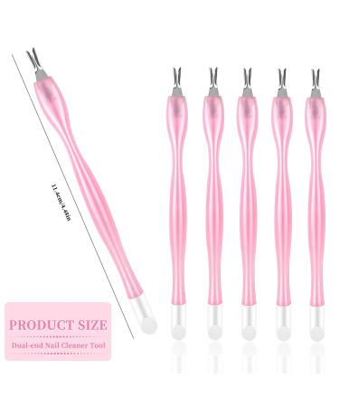 50Pcs Pink Nail Cuticle Trimmer Rubber Cleaner Dead Skin Fork Pusher Set for Women and Men - Buy Online on SooperMarket.com