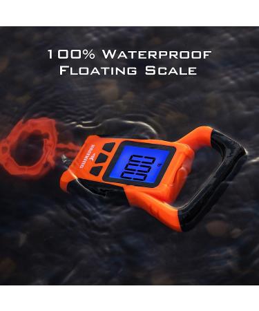 KastKing Fish Scale  WideView Floating Waterproof Digital Scale  2.5 Large LCD Display  110lb Capacity  Multi-Mode Pound/Ounces & Kilograms  Stores up to 9 Weights  Fishing Gifts for Men B: Orange combo - Buy Online on SooperMarket.com