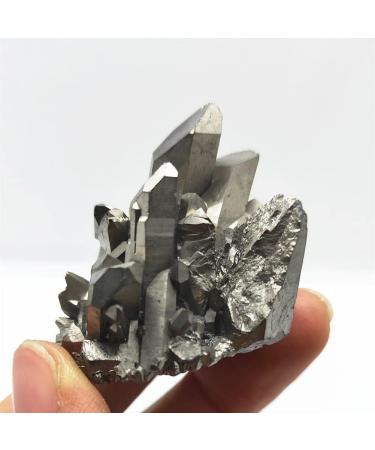 Natural Crystal 50g Silver Angel Halo Quartz Cluster Titanium Coating Natural Electroplating Quartz Cluster Curing Power Stone Crystal HOMEZHOU - Buy Online on SooperMarket.com