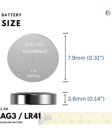Buy AG3 LR41 Batteries 1.5V Alkaline Button Cell - 10 Count | Durable & Long-Lasting | Fast International Shipping - Buy Online on SooperMarket.com
