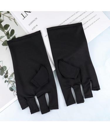OYANIMO 2 Pairs UV Gloves for Gel Nail Lamp - Professional UPF50+ Protection Gloves for Manicures - Fingerless Anti UV Gloves for Nail Art & Skin Care - Buy Online on SooperMarket.com