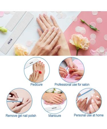 12pcs 80/80 Grit Jumbo Nail Files for Acrylic Nails - Professional Square Emery Boards for Manicure & Nail Techs - Buy Online on SooperMarket.com