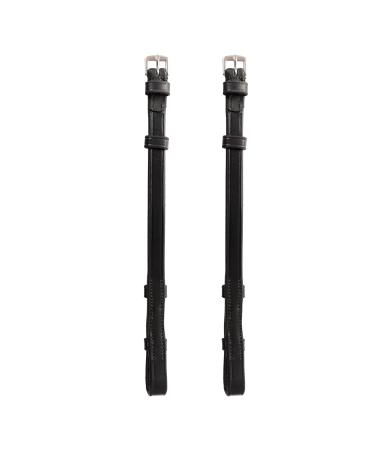 ExionPro Bridle with Hook Fastener (16 mm) (Matching Stitching) Replacement Cheek Piece Black Medium (Cob) Size