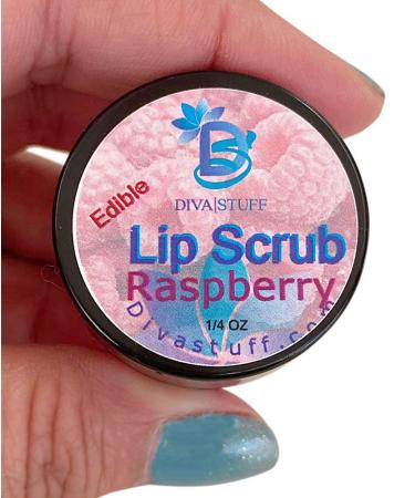 Diva Stuff Ultra Hydrating Lip Scrub - Gentle Exfoliation & Moisturizer Raspberry Flavor oz - Soft Lips (Made in USA - Buy Online on SooperMarket.com