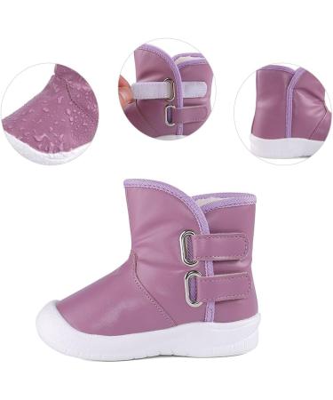 LACOFIA Toddler Winter Snow Boots - Anti-Slip, Waterproof & Warm - Size 5 UK Child - Purple - Buy Online on SooperMarket.com