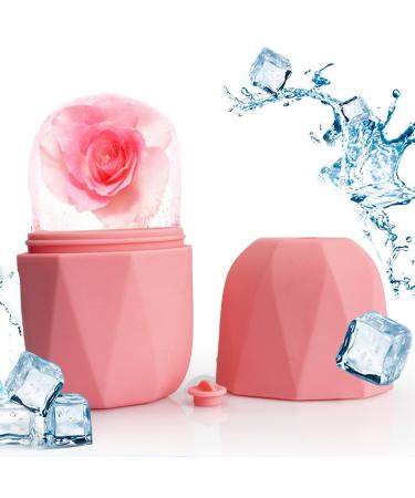 Ice Roller Ice Roller for Face and Eyes Ice Face Roller Ice Globes for Face Relief Eye Puffiness Eliminate Facial Edema Brighten Tighten Skin Remove Fine Lines Relief Sunburn(Pink)
