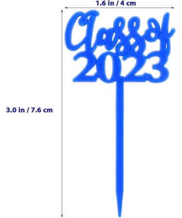 TENDYCOCO 30pcs 2023 delicate cake supplies 2023 cupcake toppers graduate grad cake decorations props graduation cupcake picks graduation hat paper cup food pick class of 2023 decorations Blue - Buy Online on SooperMarket.com