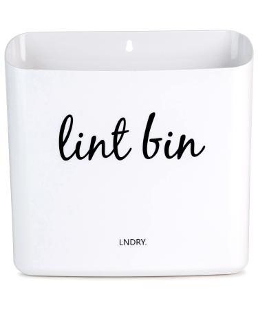 Laundry Room Trash Can - Lint Bin - Magnetic Lint Bin for Laundry Room - Lint Bin for Laundry Room Magnetic - Laundry Lint Bin - Lint Holder Bin for Laundry Room (White)