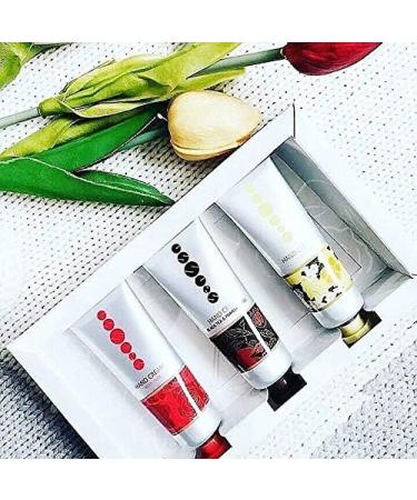 Hand Cream Set of 3x 30 ml - Mini Hand Creams Daily Moisturising Hand Creams Hydrating & Nourishing - Scents Honey & Jasmine Black Tea & Pomegranate Rose Oud - by Essens - Buy Online on SooperMarket.com
