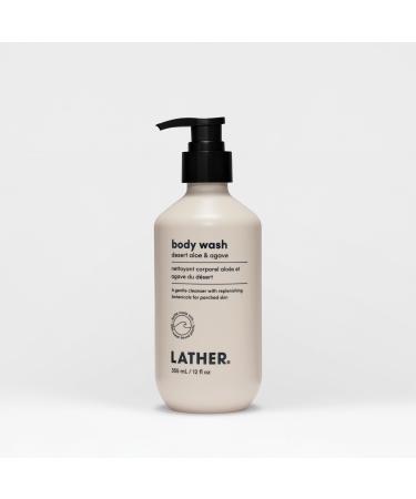 LATHER Desert Aloe & Agave Body Wash | Hydrating & Refreshing Skin Care | Paraben & Sulfate Free | Gentle Cleansing with Invigorating Scent | Suitable for All Skin Types | 12 oz
