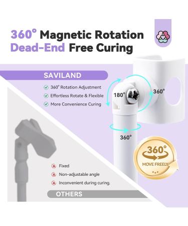 SAVILAND UV Nail Lamp Stand - Adjustable 360 Magnetic Rotation Portable & Hands-Free for Gel Nails - Ideal for Home Salon Manicure - Buy Online on SooperMarket.com