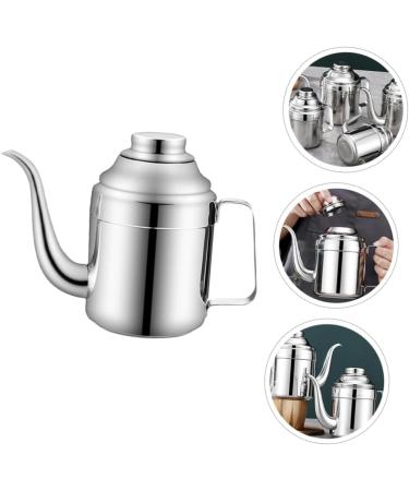 MAGICLULU Oil Can Gooseneck Kettle Olive Oil Decanter Soy Sauce Dispenser Containers Salad Oil Dispenser Bacon Container Olive Oil Jar Sturdy Vinegar Cruet Stainless Steel Storage Seasoning 13X6X6CM As Shown - Buy Online on SooperMarket.com
