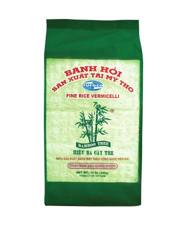 BAMBOO TREE - Fine Rice Vermicelli Green - 1 X 340 GR 1 X 340 GR Fine - Green