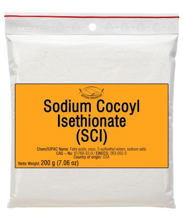 Sodium COCOYL ISETHIONATE (SCI) - Powder - Foaming Surfactant - for Homemade Solid Shampoo Bars Bath Bombs Foamy and Bubbly Products - 200 g | 7.06 oz 7.06 Ounce (Pack of 1)