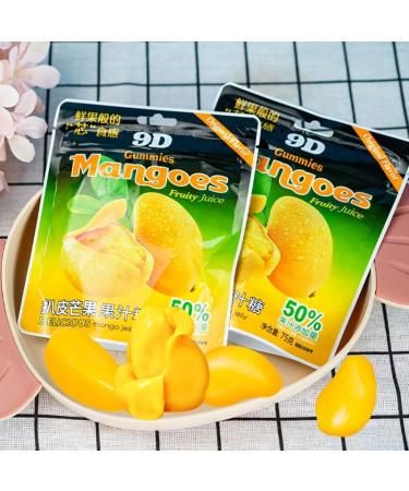 4 flavors of peeled fruit jelly candy 75g/bag 50% fruit jelly candy peel glucose Chinese candy chewing candy fruit candy and leisure Dim sum joy candy (White peach flavor 9bags) White peach flavor 9bags - Buy Online on SooperMarket.com