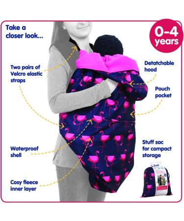 BundleBean Babywearing Fleece Lined Cover - Waterproof Sling and Carrier Cover | All-Weather Protection | Plain Black - Buy Online on SooperMarket.com