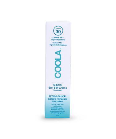 Coola SPF 30 Mineral Sun Silk Sun Cream 70 Percent + Organic Daily SPF Face Moisturiser Broad Spectrum UVA/UVB Protection Sunscreen Oil Free and Fragrance Free 44 ml 360 Mineral Cr me