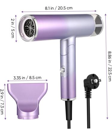 FOYTOKI Foldable Hair Dryer Hair Dryer Foldable Travel Hair Bonnet Dryer Small Blow Dryer Shell Material - Buy Online on SooperMarket.com