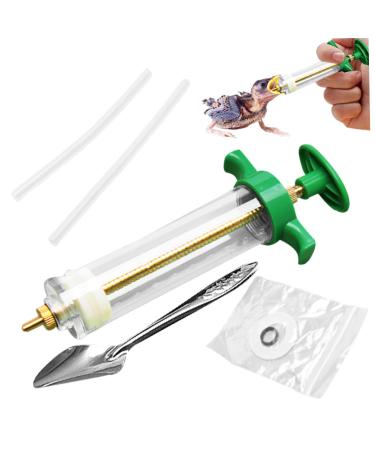 Baby Bird Feeding Kit 6PCS 50ml Baby Birds Feeding Syringe with Hose and Spoons Hand Feeding Device with Scale and Positioning Screw for Sick Bird