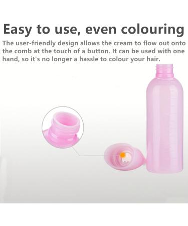 Norhogo 2 Pieces Hair Dye Brush Bottle Root Comb Applicator - Pink - Buy Online on SooperMarket.com