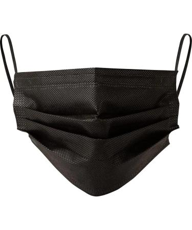 500-Pack Liberty Masks | Made in USA | Black 3-Ply Disposable Face Masks | Adjustable Nose Wire | Breathable & Lightweight | Soft Elastic Ear Loops - Buy Online on SooperMarket.com