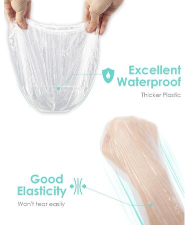 30PCS Auban Waterproof Disposable Shower Caps - Thick Plastic Hair Caps for Women | Spa, Home & Travel Use - Buy Online on SooperMarket.com