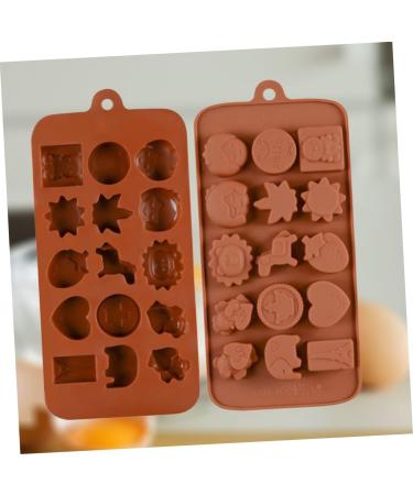 IMIKEYA 3pcs 15 Candy Molds Cooking Molds Silicone Baking Molds Cartoon Animal Mold Chocolate Cookie Silicone Molds Silicone Candy Mold Non-Stick Mold Silicone Bakeware Cake mediumx3pcs Coffeex3pcs - Buy Online on SooperMarket.com