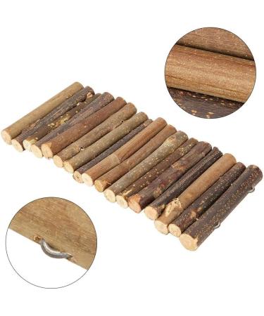 Duokon Hamster Accessories - Wooden Bridge & Curved Ladder for Hamsters Mice & Rats | Premium Small Pet Toys - Buy Online on SooperMarket.com