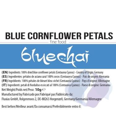 Pure Blue Cornflower Petals - Dried Grown in Germany - Natural Grown Herbal Flowers for for Homemade Lattes Tea Blends Bath Salts Gifts Crafts (Centaurea cyanus) - Buy Online on SooperMarket.com