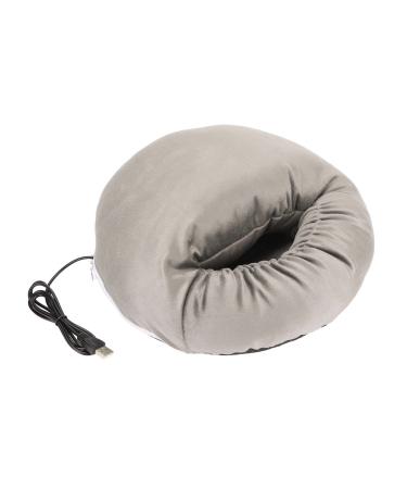 5-V foot warmer USB-powered footheizer with quick heating and permanently uniform heat 360 cover made of soft fabric ideal for winter (gray)