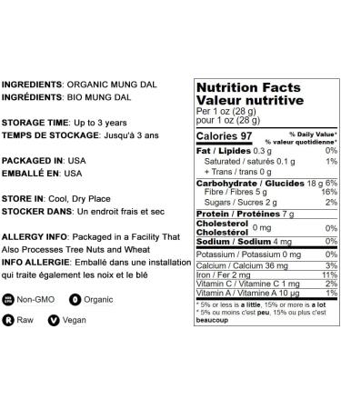 Organic Yellow Mung Dal 3 Pounds - Non-GMO Split Mung Beans, Vegan Ayurvedic Food, High Fiber & Protein, Great for Soup, Kitchari, Curries - 1 Pack - Buy Online on SooperMarket.com