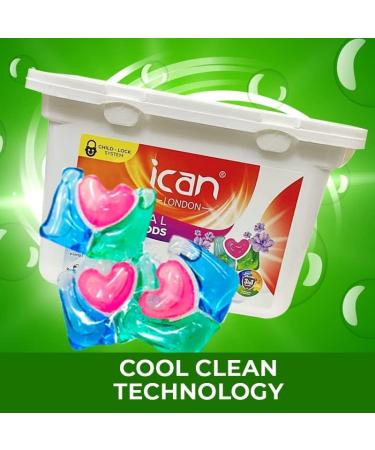 Ican Laundry 3-in-1 Washing Pods - 50 Count 10g Detergent Tablets - Buy Online on SooperMarket.com