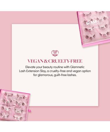 Glamnetic Lash Extensions | Slay | Professional At-Home Faux Mink Lashes | High Volume Salon-Quality Cluster Set (4) - Shop Internationally - Buy Online on SooperMarket.com