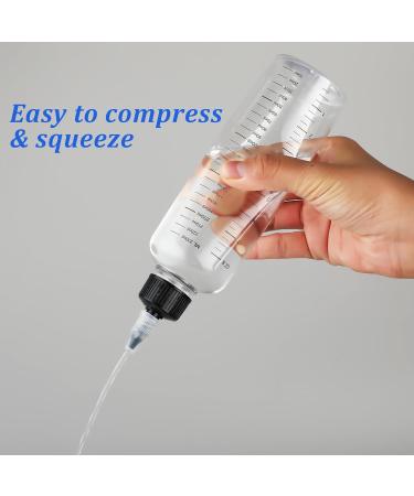WLLHYF 2 Pack Applicator Bottle for Hair 8.5 Ounce Plastic Hair Oil Applicator Hair Color Squeeze Bottle Hair Root Dye Bottle with Ratio Graduated Scale Twist-On Top Tip Cap - Buy Online on SooperMarket.com