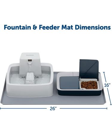 PetSafe Silicone Fountain and Feeder Mat | 26 x 16 | Waterproof & Dishwasher Safe Pet Food Mat - Buy Online on SooperMarket.com