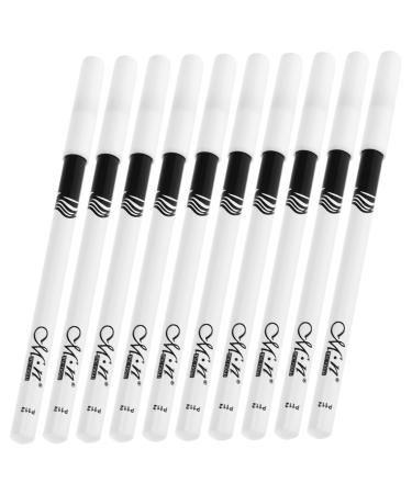 FOYTOKI 40 Pcs Lying Silkworm Eyeliner Eye Drawing Pencils Highlight Pencil Makeup Gel Wooden Pole White