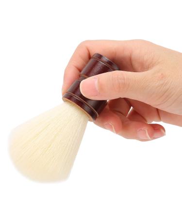 Skin Friendly Shaving Brush for Men Ergonomic Barber Neck Duster Brush with Soft Bristles and Wooden Handle Professional Beard Cleaning Grooming Tool for Cleaning Hair and Dusts