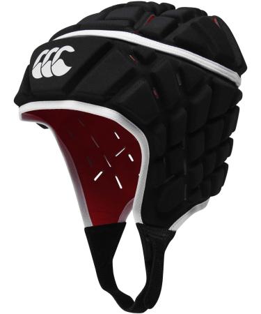 Canterbury CCC Rugby Raze Headguard  Scrum Cap  Full Coverage  Soft-Edged Chin Strap  Designed Holes Aid Ventilation  Foam Padding Black / Red Medium - Buy Online on SooperMarket.com