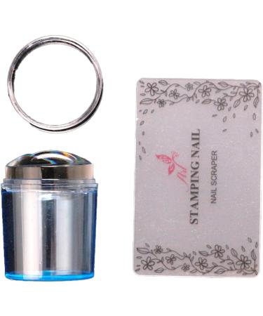 Premium Nail Art Sticker Set for Women - Party Decor & Silicone Stamp Tool - Blue | DIY Home Nail Design - Buy Online on SooperMarket.com