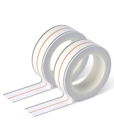 TSSART 1/4" Seam Diagonal Seam Tapes - 10Yard Each Roll Sewing Basting Tape for Stitching Straight Diagonal Seams Instruction Tool (2Pcak) 1/4"*2pack