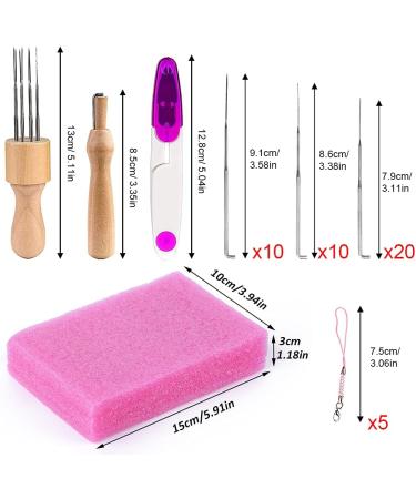 JNENERY Needle Felting Kit: 8 Needles, Tool Holder, Foam, Glue Stick, Fingercots, Scissors & Supplies for DIY Wool Felting - Buy Online on SooperMarket.com