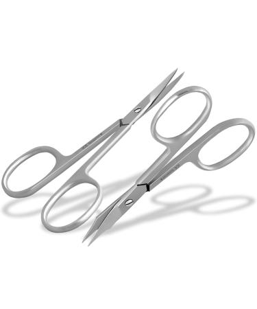 Professional nail scissors set - curved cuticle scissors - combo set for finger and toenails
