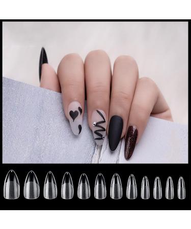 240PCS Medium Almond Gel Nail Tips Set - Pre-Buffed & Soft | Nail Extensions Kit for All Nails - Buy Online on SooperMarket.com