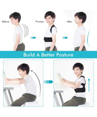 Yosoo Health Gear Kids Posture Corrector - Spinal Support Brace for Improved Posture and Pain Relief - Size L (Waist 32-42) - Buy Online on SooperMarket.com