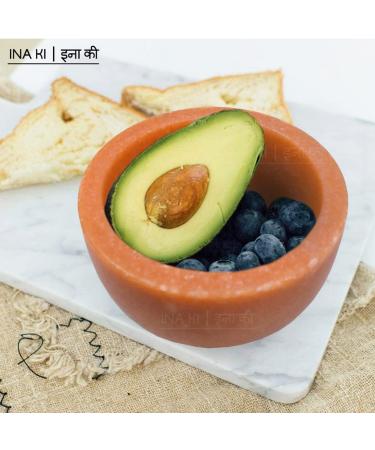 INA KI Natural Marble Multi Purpose Bowl in Pink - Perfect for Herbs, Salt and Pepper, Shaving - Buy Online on SooperMarket.com