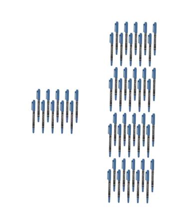 Healeved 50 Pcs Marker Pen Pencils Brow Pen Waterproof Brow Pencil Tool Plastic Blue