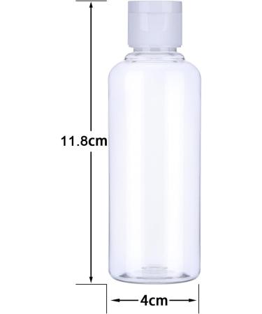6 Pack Transparent Travel Bottles Set - 100 ML Leak-Proof with Funnel for Flights & Vacations - Buy Online on SooperMarket.com
