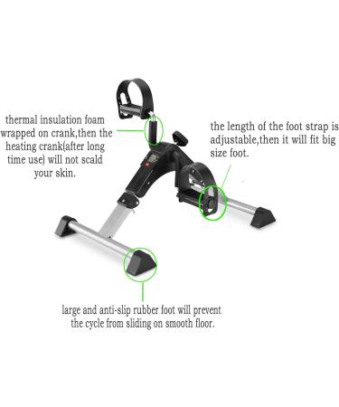 MOMODA Under Desk Bike Pedal Exerciser - Foldable Mini Bike with LCD Display - Grey | Home/Office Leg/Arm Cycling Solution - Buy Online on SooperMarket.com